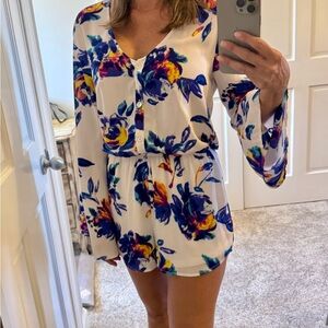 Floral Button-Up Romper Show me your mumu